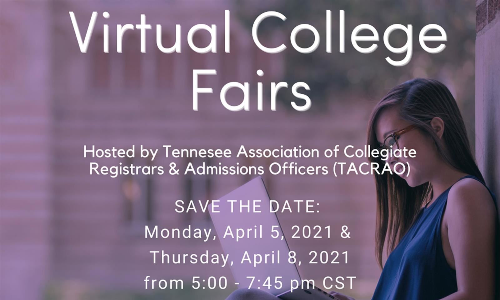 Virtual College Fairs Informational Graphic 